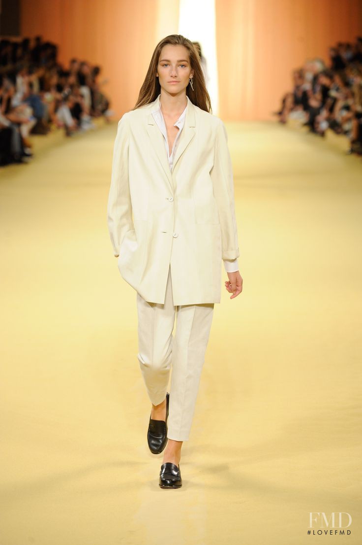 Joséphine Le Tutour featured in  the Hermès fashion show for Spring/Summer 2015