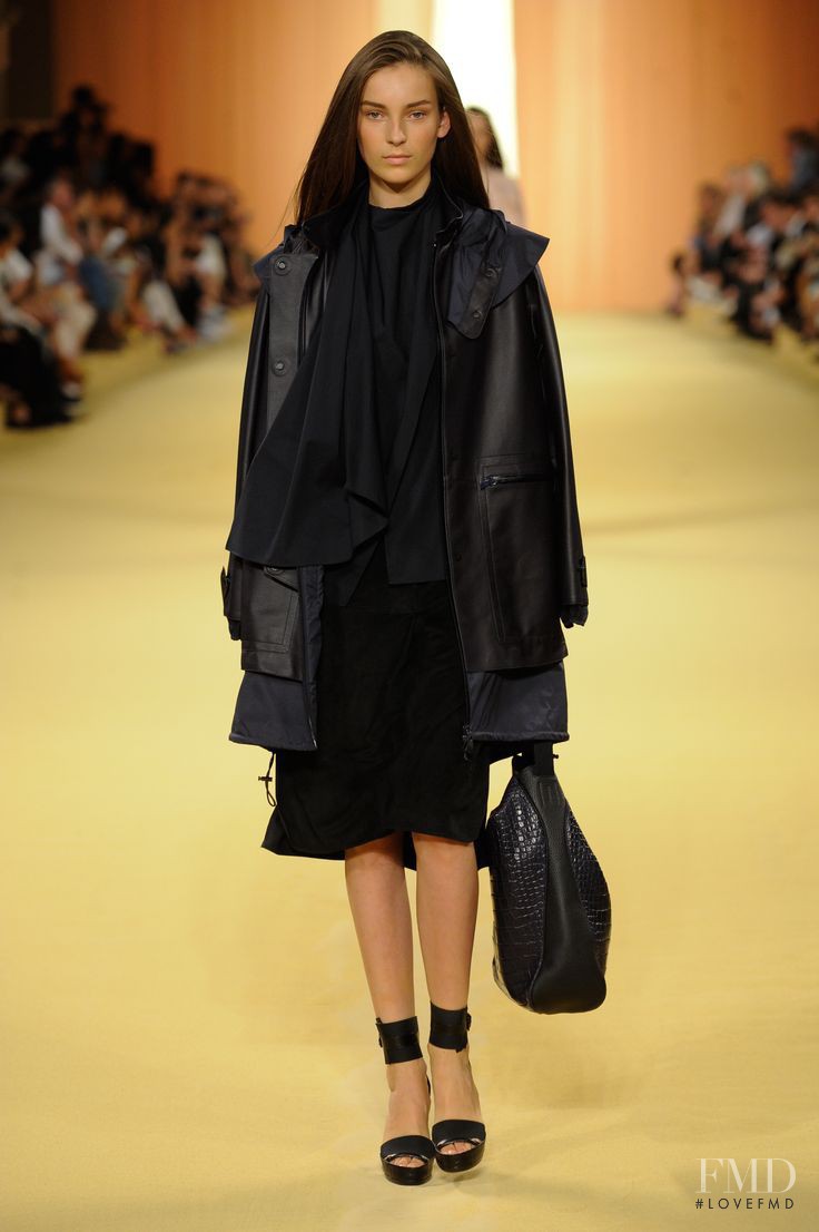 Julia Bergshoeff featured in  the Hermès fashion show for Spring/Summer 2015