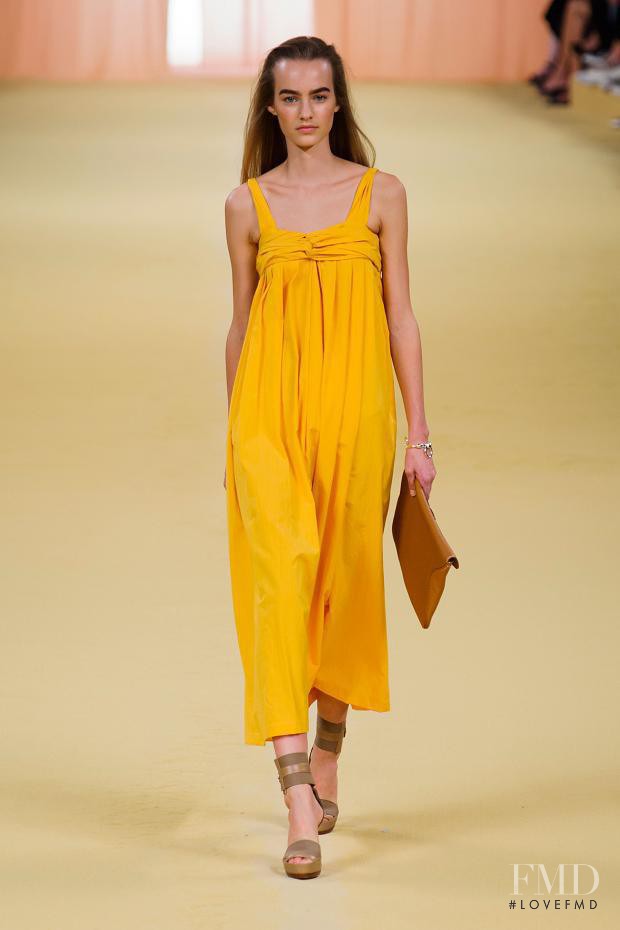 Maartje Verhoef featured in  the Hermès fashion show for Spring/Summer 2015