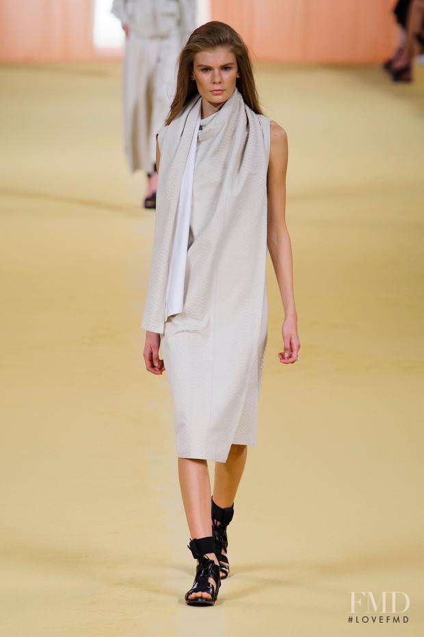 Alexandra Elizabeth Ljadov featured in  the Hermès fashion show for Spring/Summer 2015
