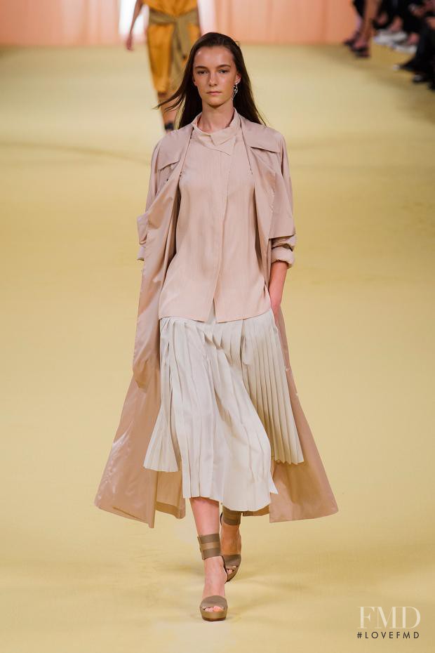 Irina Liss featured in  the Hermès fashion show for Spring/Summer 2015