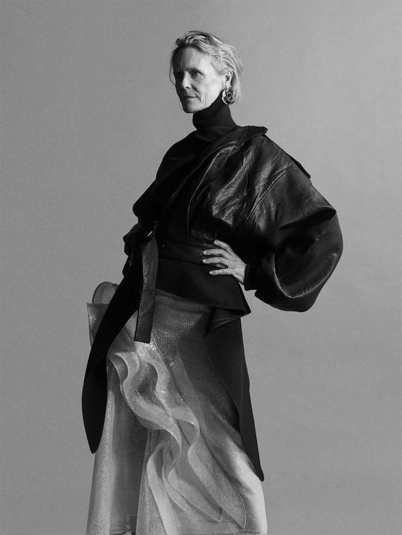 Ayuol Manyok featured in  the Toni Maticevski advertisement for Pre-Fall 2025