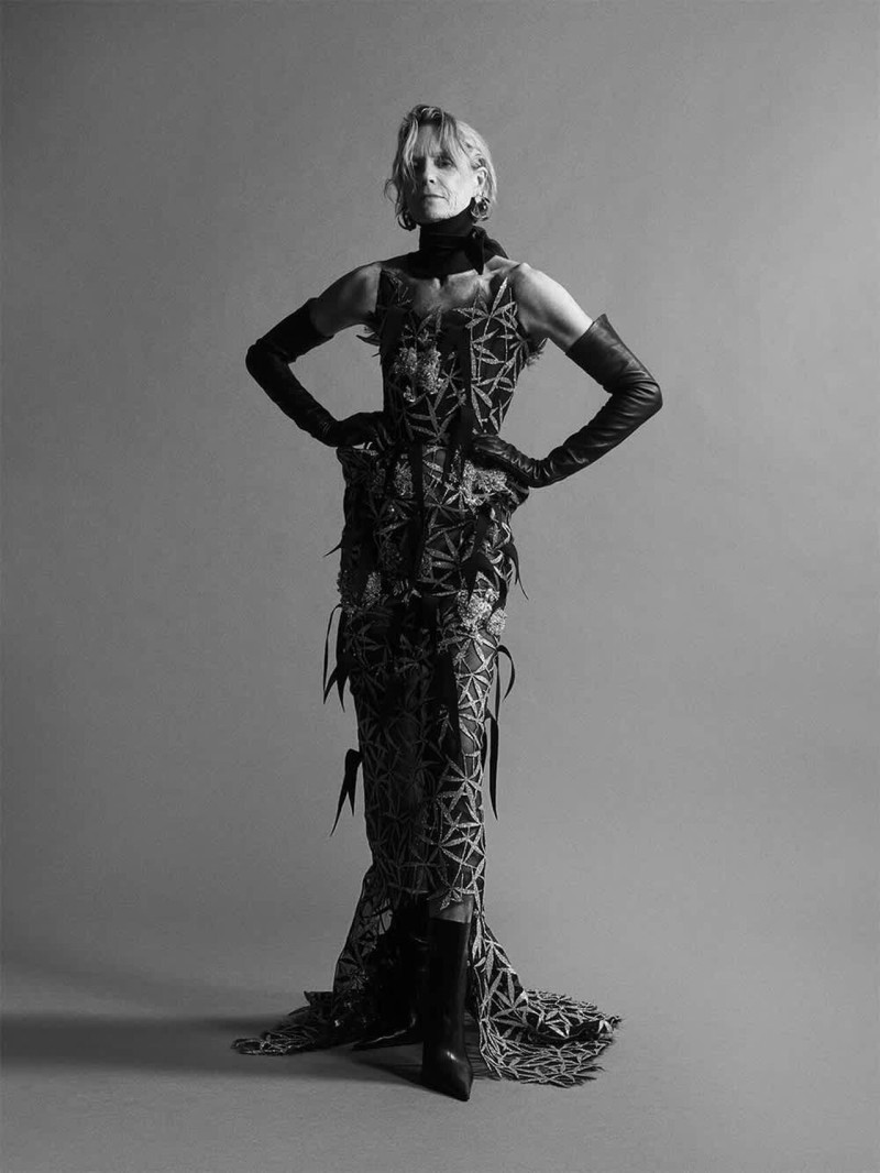 Ayuol Manyok featured in  the Toni Maticevski advertisement for Pre-Fall 2025