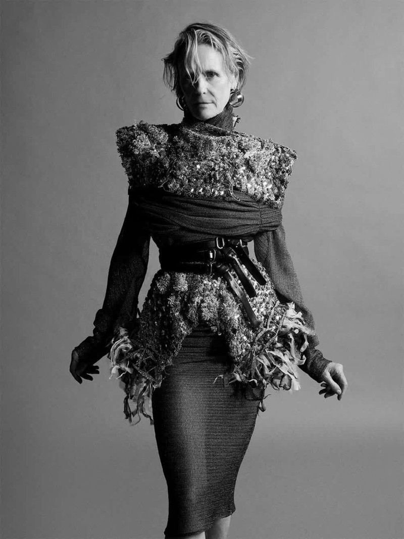 Ayuol Manyok featured in  the Toni Maticevski advertisement for Pre-Fall 2025