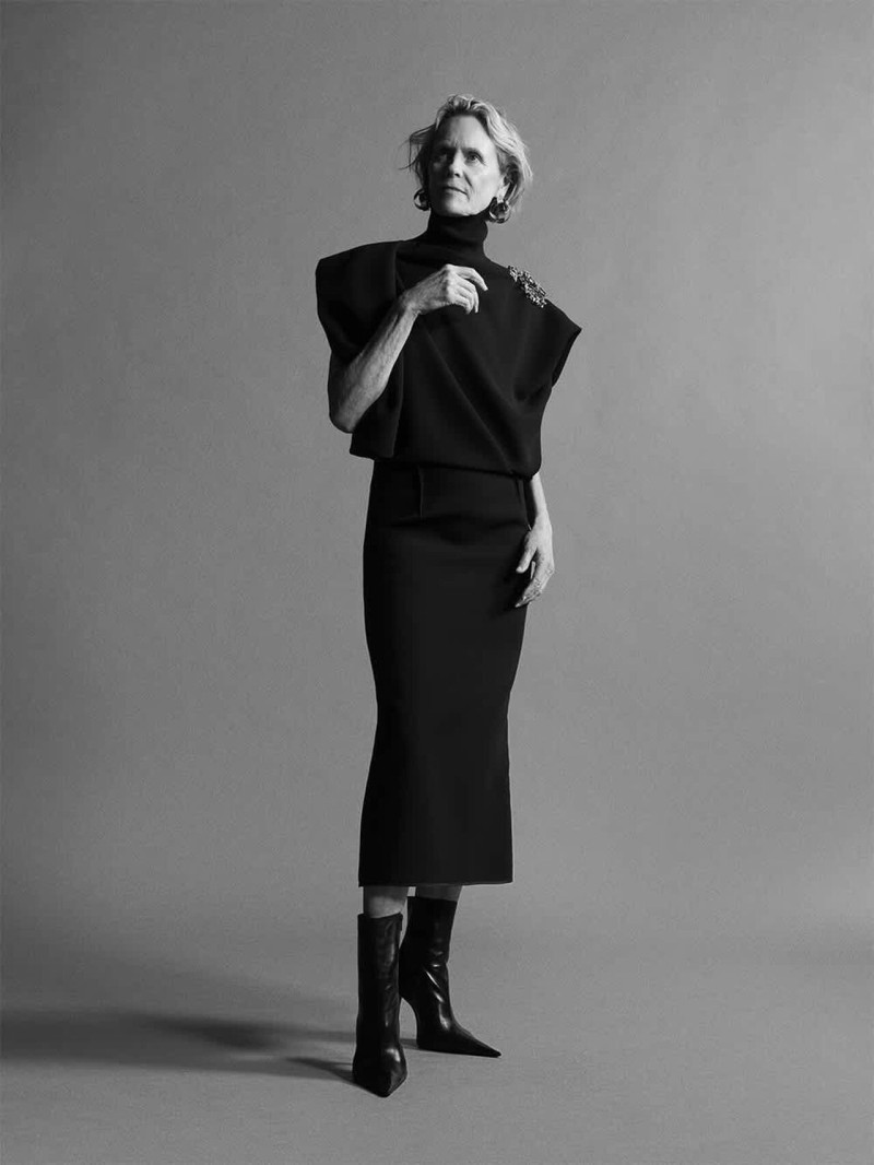 Ayuol Manyok featured in  the Toni Maticevski advertisement for Pre-Fall 2025
