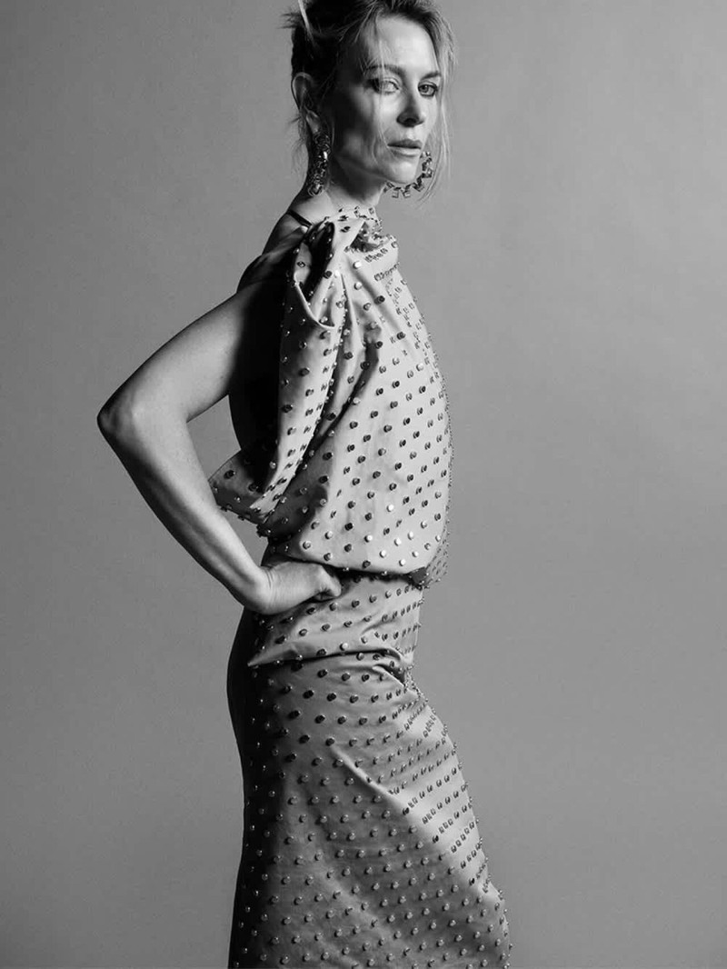 Ayuol Manyok featured in  the Toni Maticevski advertisement for Pre-Fall 2025