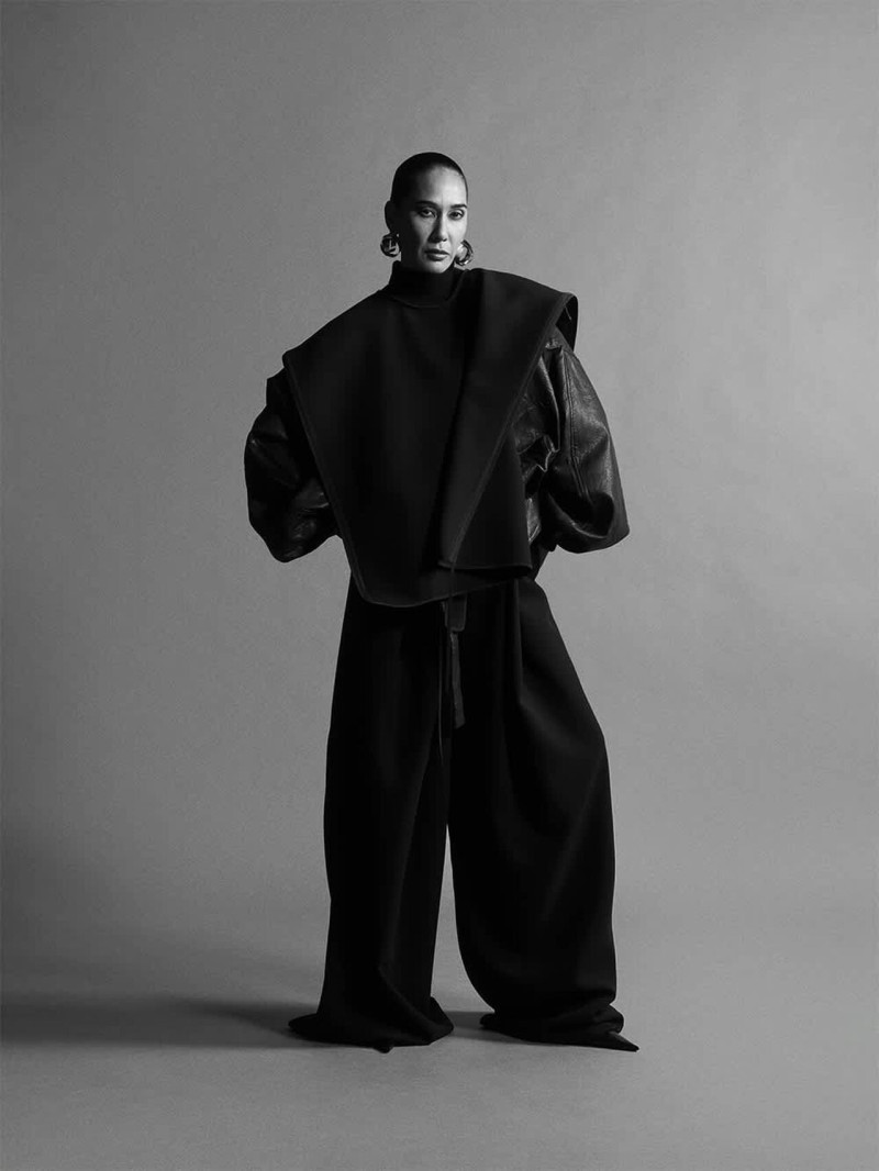Ayuol Manyok featured in  the Toni Maticevski advertisement for Pre-Fall 2025