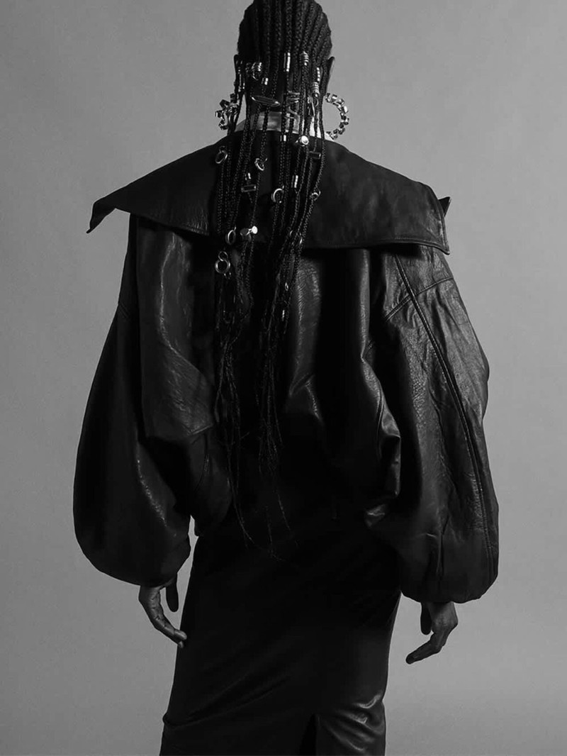Ayuol Manyok featured in  the Toni Maticevski advertisement for Pre-Fall 2025