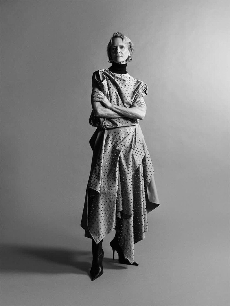 Ayuol Manyok featured in  the Toni Maticevski advertisement for Pre-Fall 2025