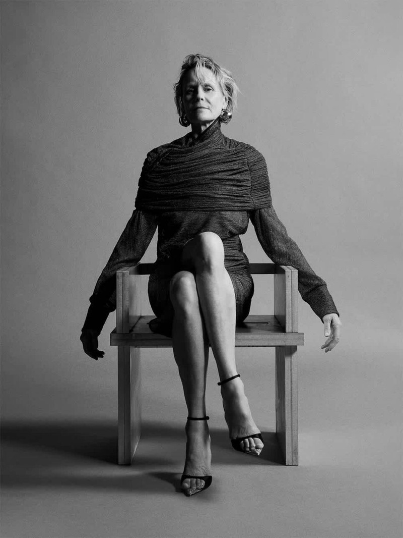 Ayuol Manyok featured in  the Toni Maticevski advertisement for Pre-Fall 2025