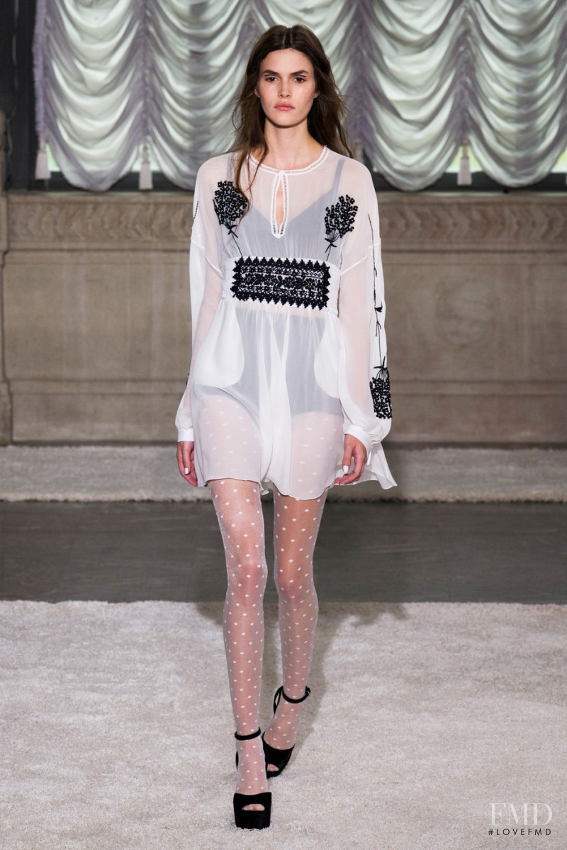 Vanessa Moody featured in  the Giamba fashion show for Spring/Summer 2015