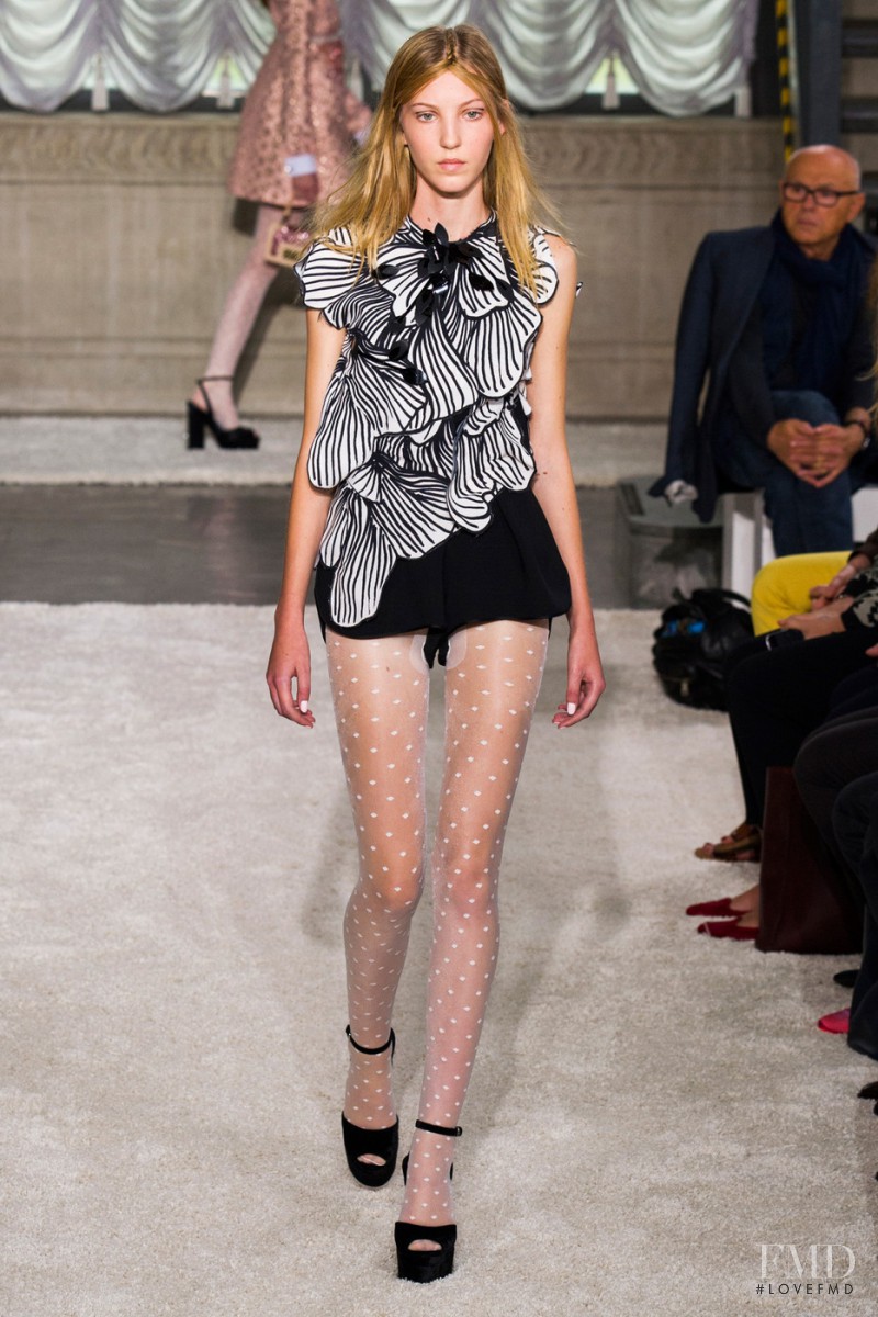 Ella Richards featured in  the Giamba fashion show for Spring/Summer 2015