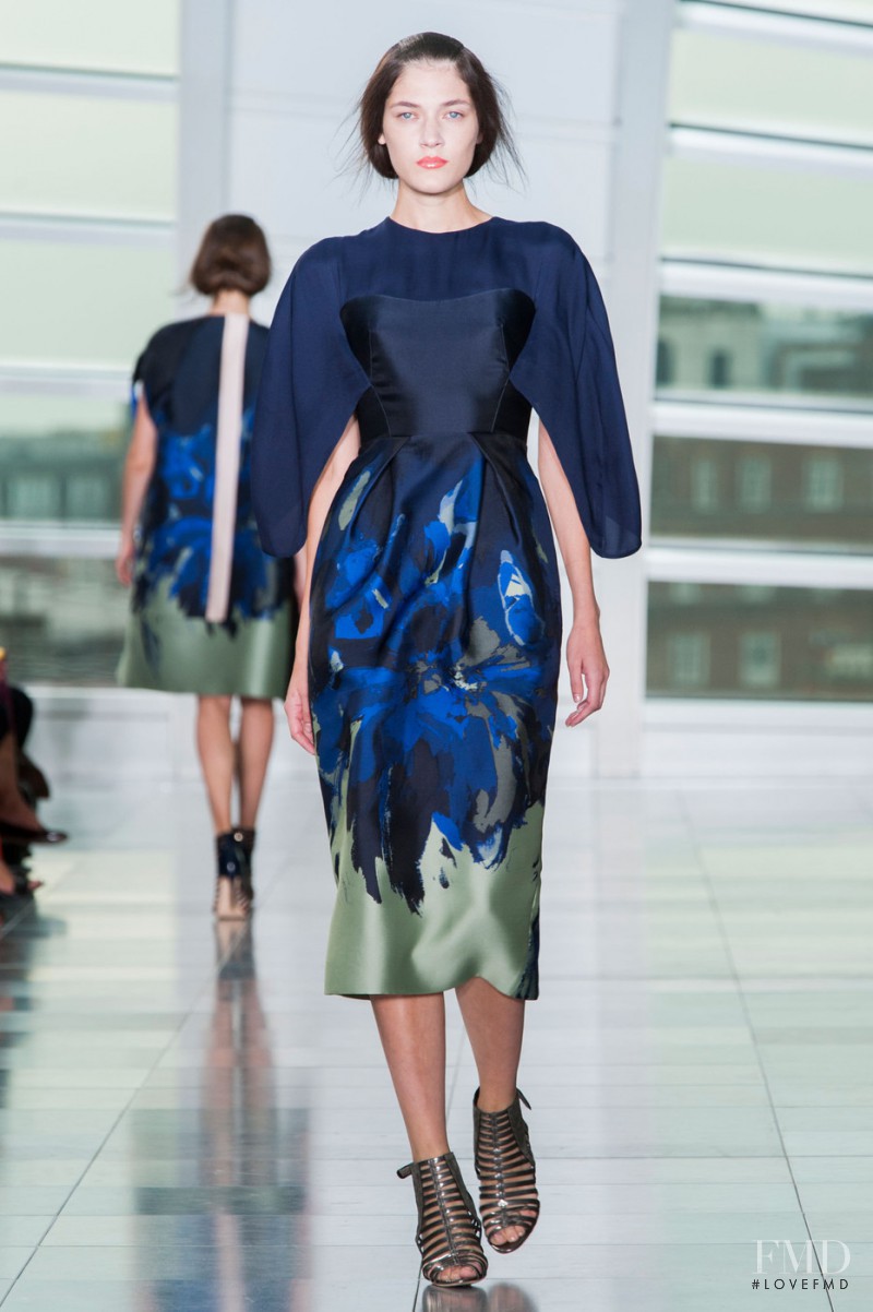Liene Podina featured in  the Antonio Berardi fashion show for Spring/Summer 2015