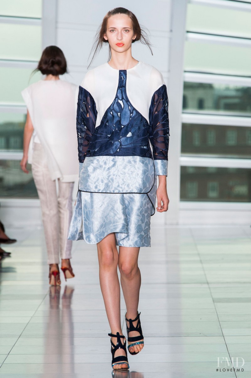 Waleska Gorczevski featured in  the Antonio Berardi fashion show for Spring/Summer 2015