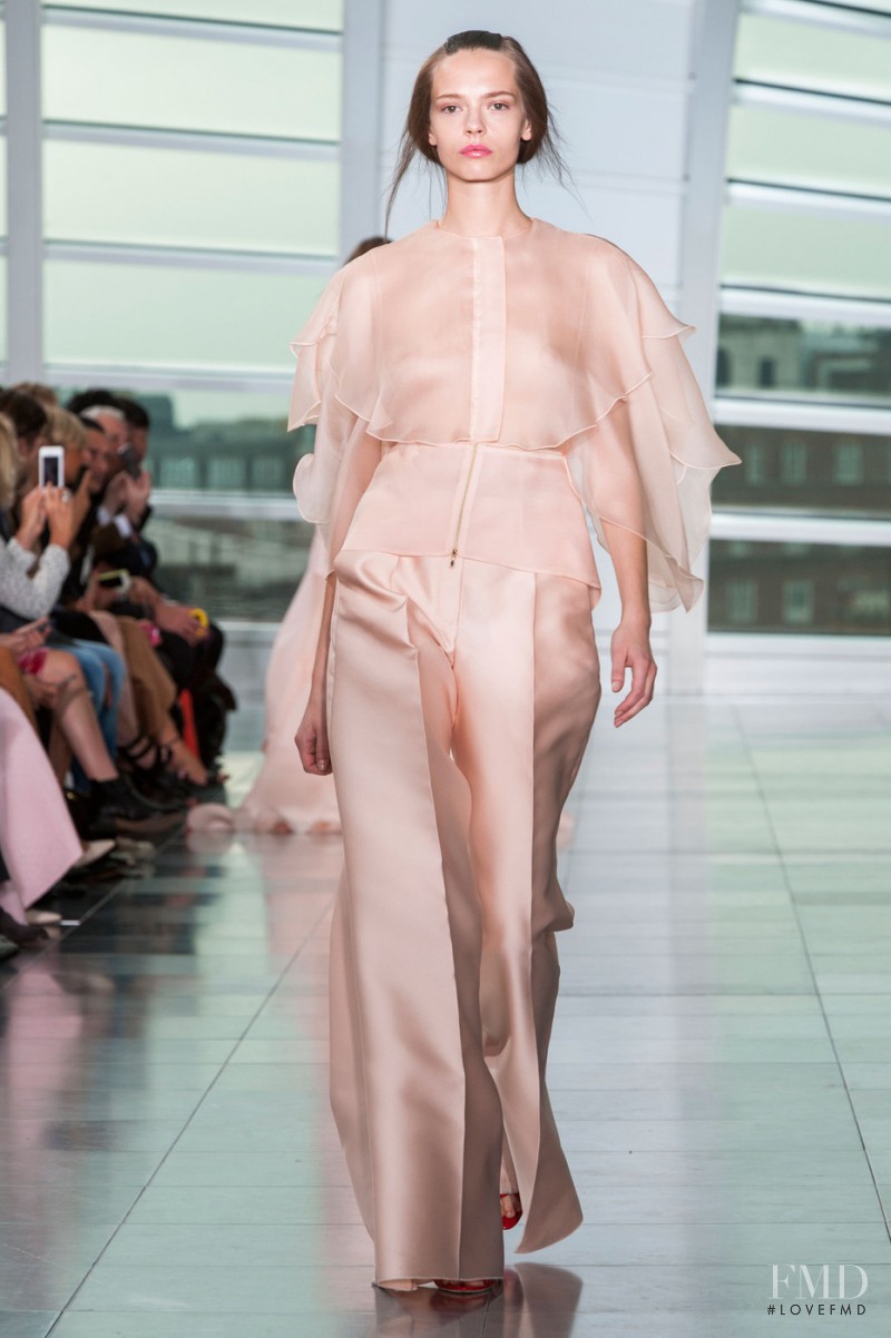 Mina Cvetkovic featured in  the Antonio Berardi fashion show for Spring/Summer 2015
