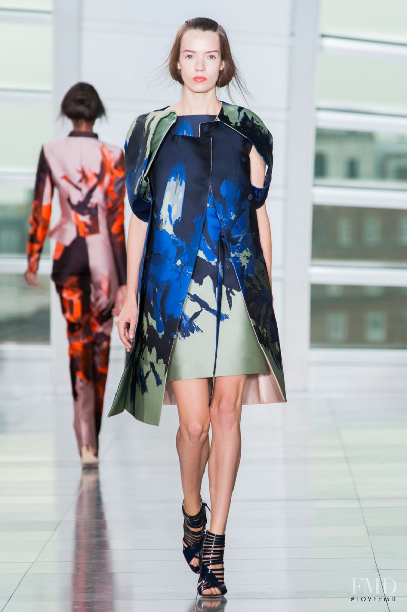 Taya Ermoshkina featured in  the Antonio Berardi fashion show for Spring/Summer 2015