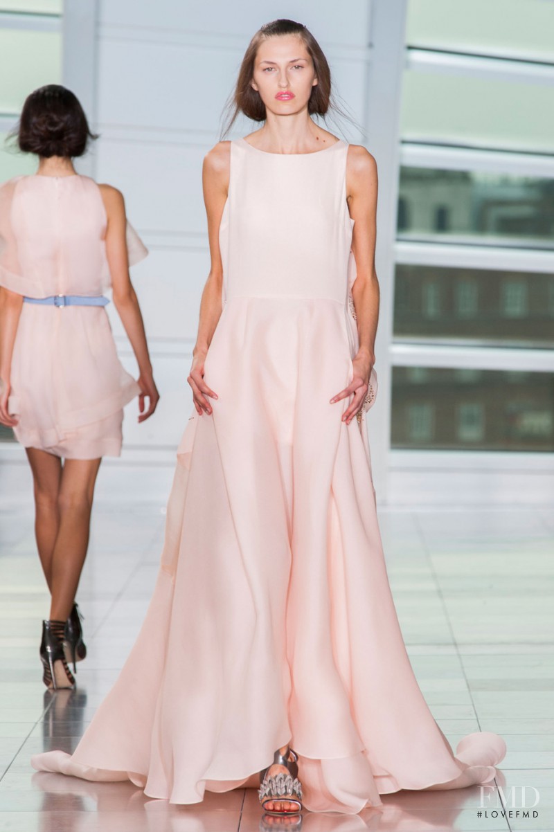 Zoe Huxford featured in  the Antonio Berardi fashion show for Spring/Summer 2015