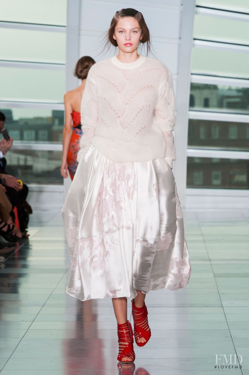 Marta Placzek featured in  the Antonio Berardi fashion show for Spring/Summer 2015