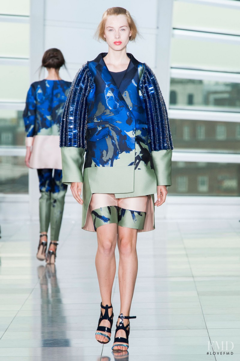 Jo Molenaar featured in  the Antonio Berardi fashion show for Spring/Summer 2015