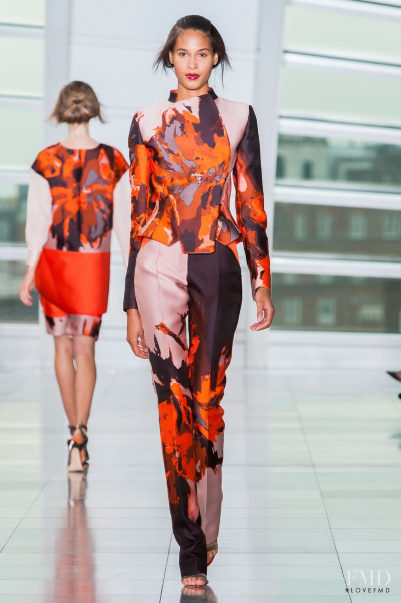 Cindy Bruna featured in  the Antonio Berardi fashion show for Spring/Summer 2015