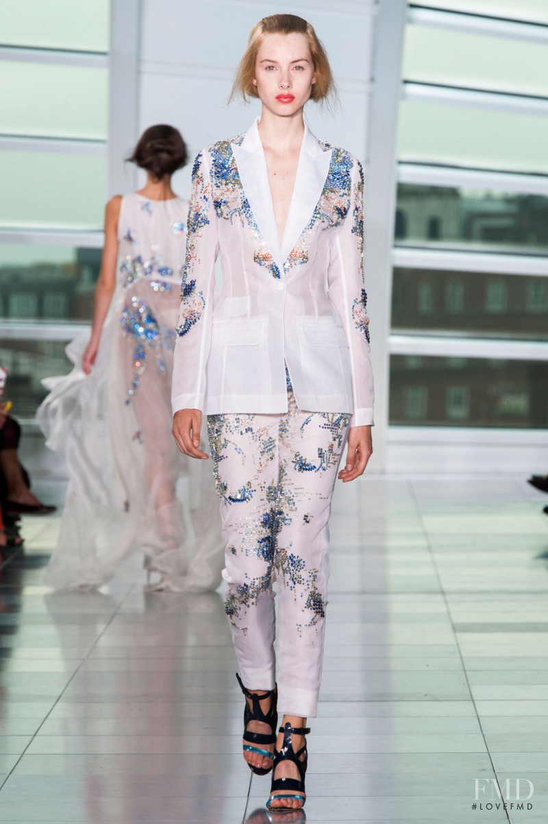 Jo Molenaar featured in  the Antonio Berardi fashion show for Spring/Summer 2015