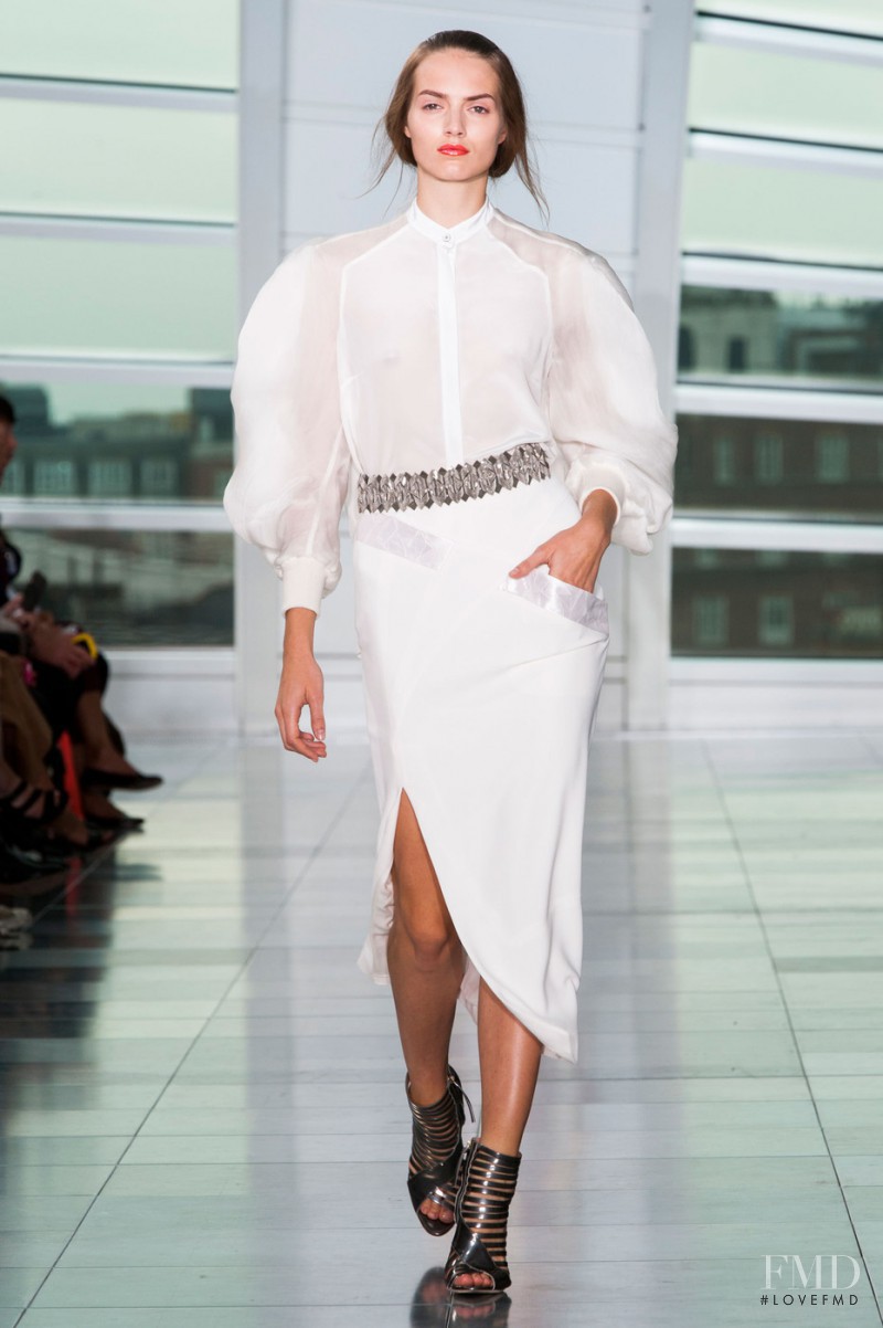 Agne Konciute featured in  the Antonio Berardi fashion show for Spring/Summer 2015