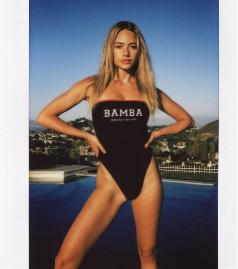Ella Ayalon featured in  the Bamba Swim advertisement for Autumn/Winter 2023