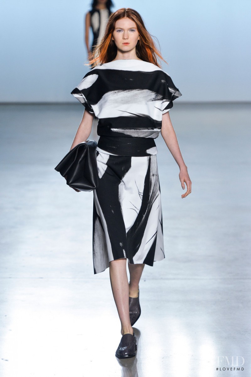 Zella Christenson featured in  the Sally LaPointe fashion show for Spring/Summer 2015
