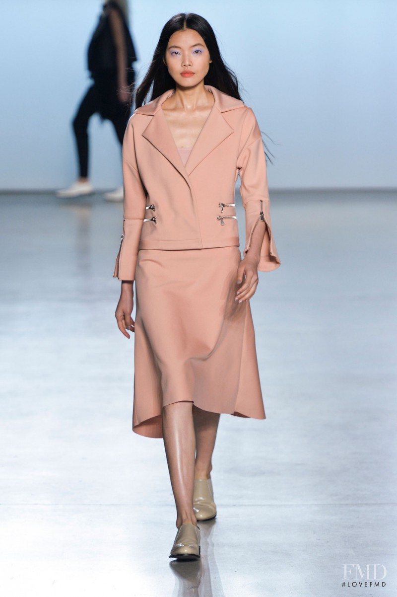 Chen Lin featured in  the Sally LaPointe fashion show for Spring/Summer 2015