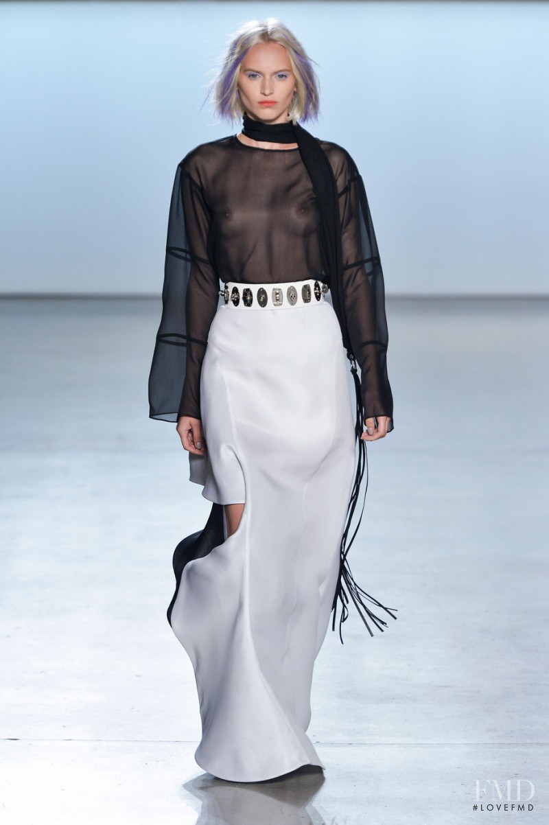 Valeria Dmitrienko featured in  the Sally LaPointe fashion show for Spring/Summer 2015