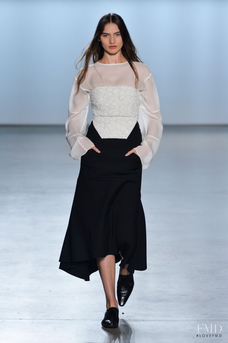 Natalia Bieganska featured in  the Sally LaPointe fashion show for Spring/Summer 2015