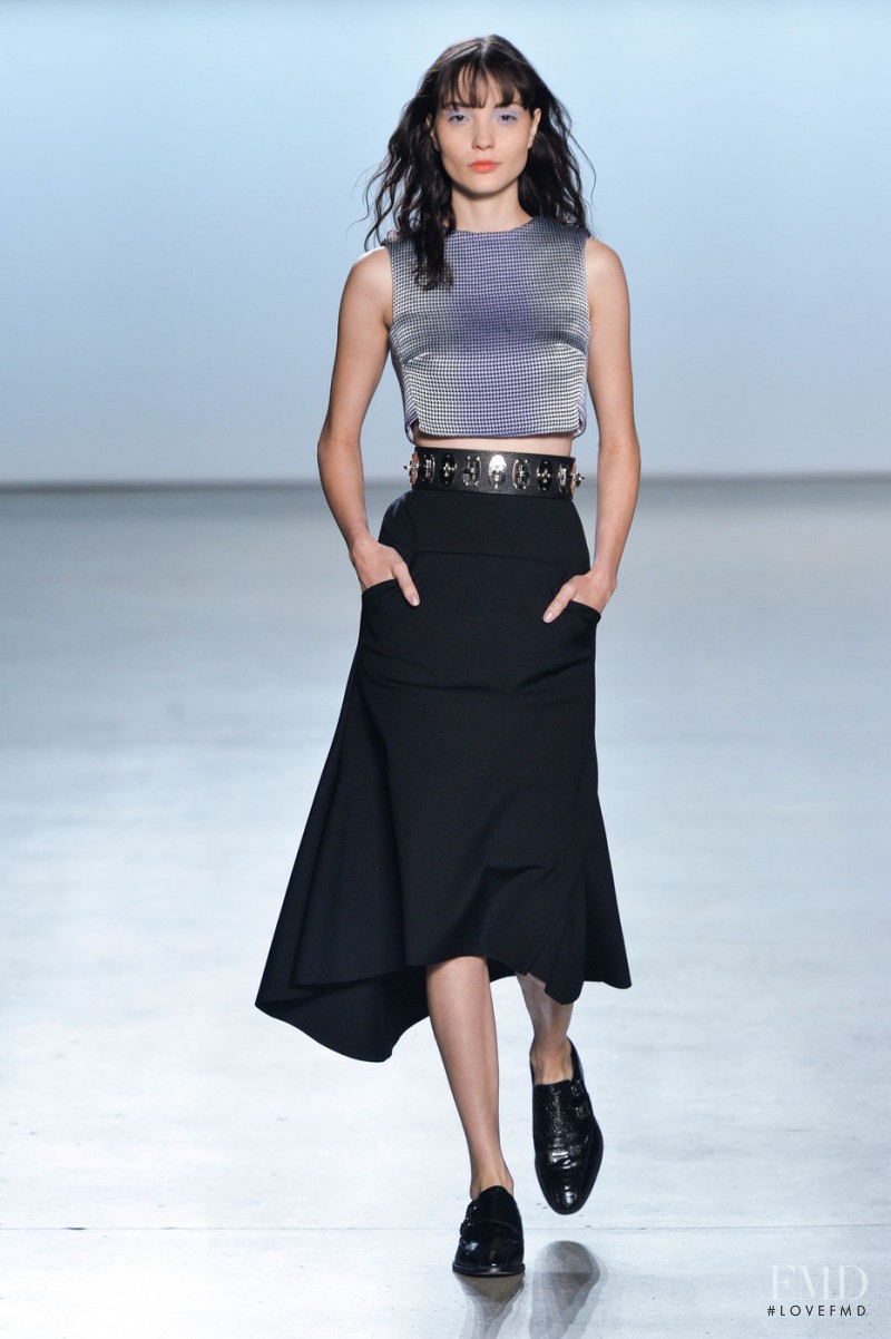 Mariane Fassarella featured in  the Sally LaPointe fashion show for Spring/Summer 2015