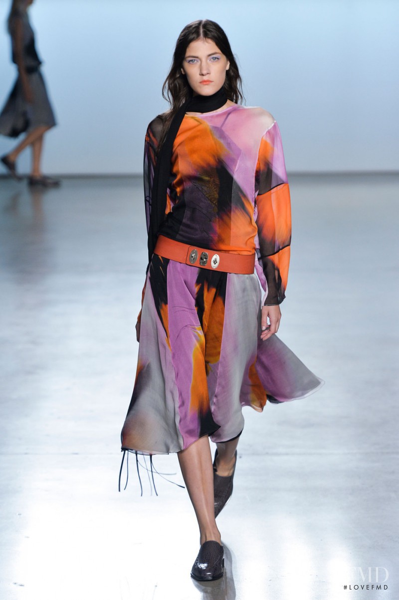 Liene Podina featured in  the Sally LaPointe fashion show for Spring/Summer 2015
