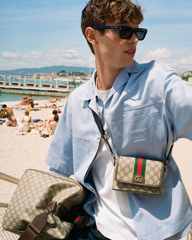 Emily Ratajkowski featured in  the Gucci gg obsession 2025 (gg monogram) advertisement for Pre-Fall 2025