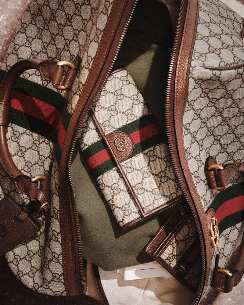 Emily Ratajkowski featured in  the Gucci gg obsession 2025 (gg monogram) advertisement for Pre-Fall 2025