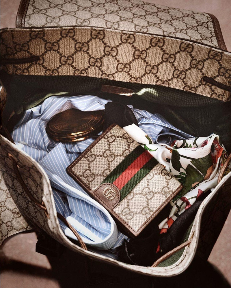 Emily Ratajkowski featured in  the Gucci gg obsession 2025 (gg monogram) advertisement for Pre-Fall 2025