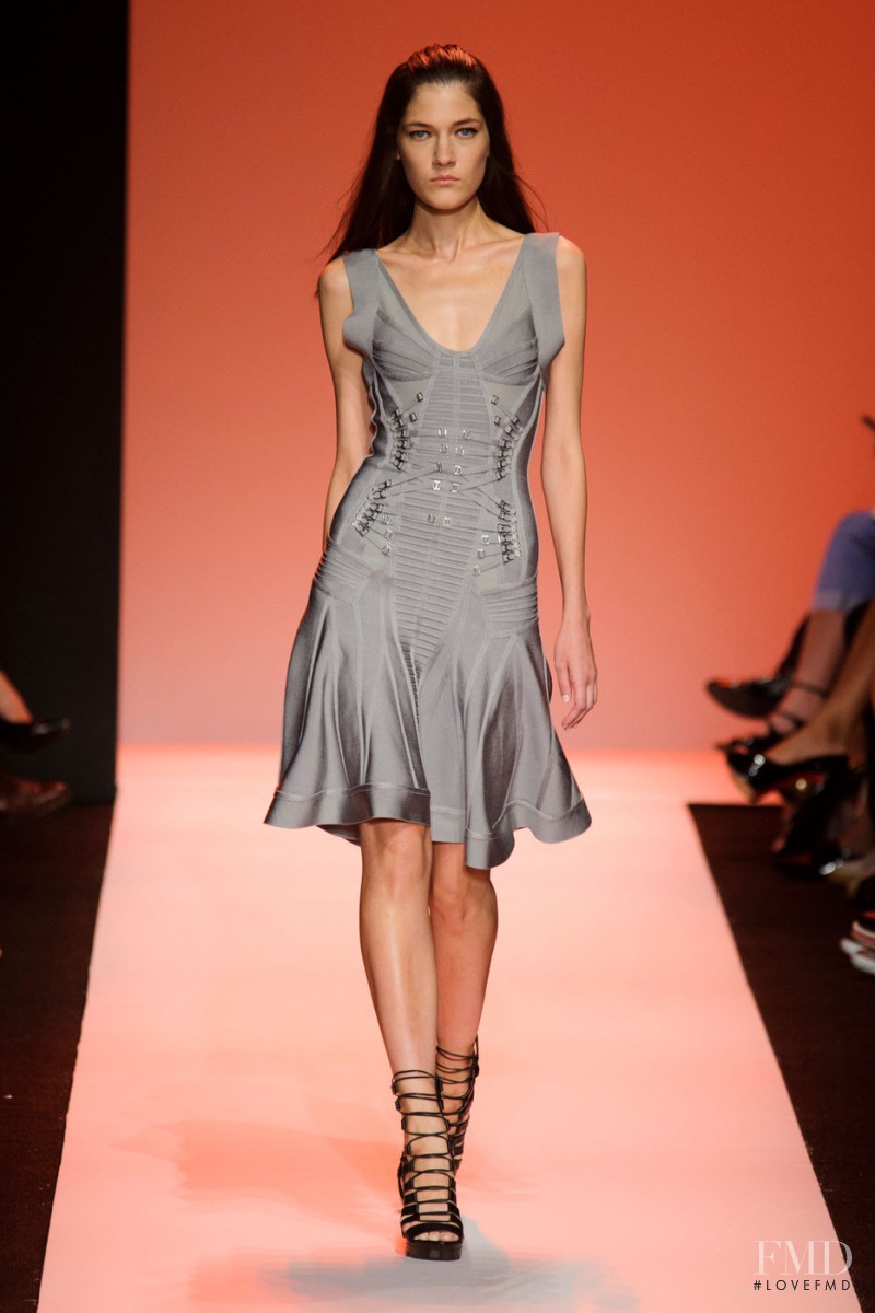 Mariana Coldebella featured in  the Herve Leger fashion show for Spring/Summer 2015