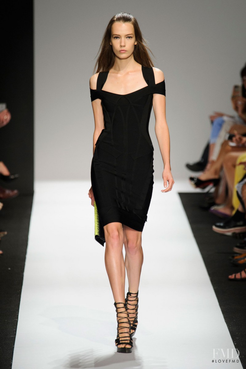 Taya Ermoshkina featured in  the Herve Leger fashion show for Spring/Summer 2015