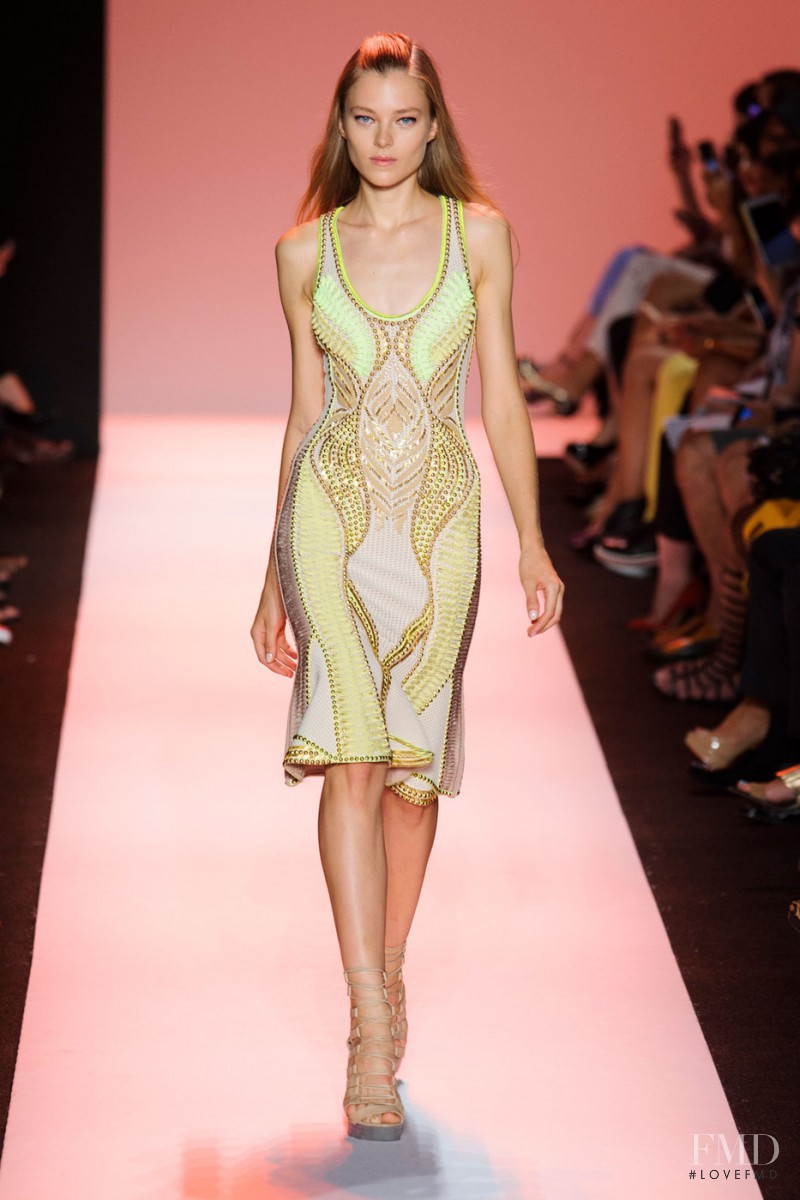 Evelina Sriebalyte featured in  the Herve Leger fashion show for Spring/Summer 2015