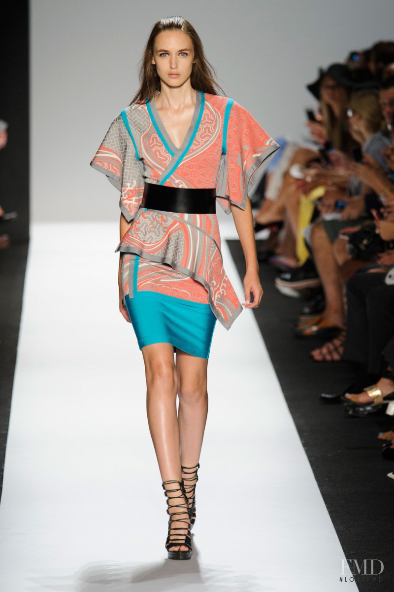 Stasha Yatchuk featured in  the Herve Leger fashion show for Spring/Summer 2015
