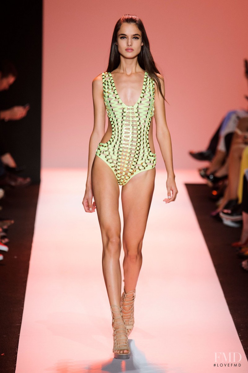 Blanca Padilla featured in  the Herve Leger fashion show for Spring/Summer 2015