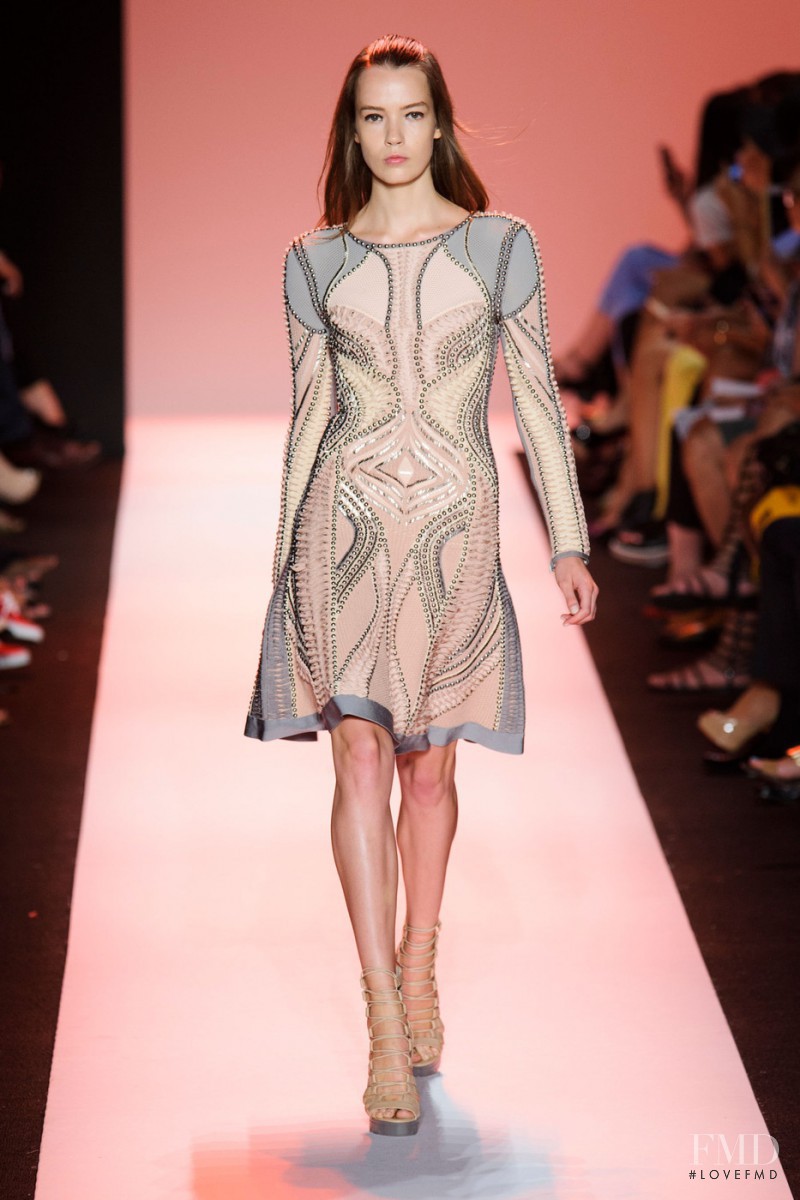 Taya Ermoshkina featured in  the Herve Leger fashion show for Spring/Summer 2015