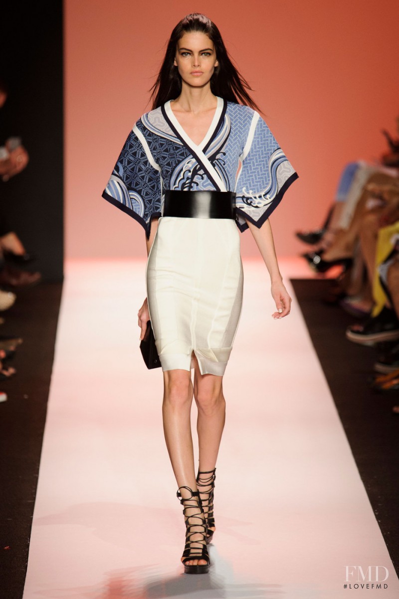 Kamila Hansen featured in  the Herve Leger fashion show for Spring/Summer 2015