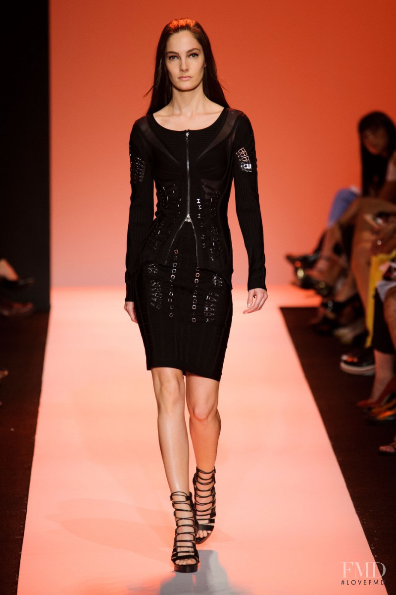 Liene Podina featured in  the Herve Leger fashion show for Spring/Summer 2015