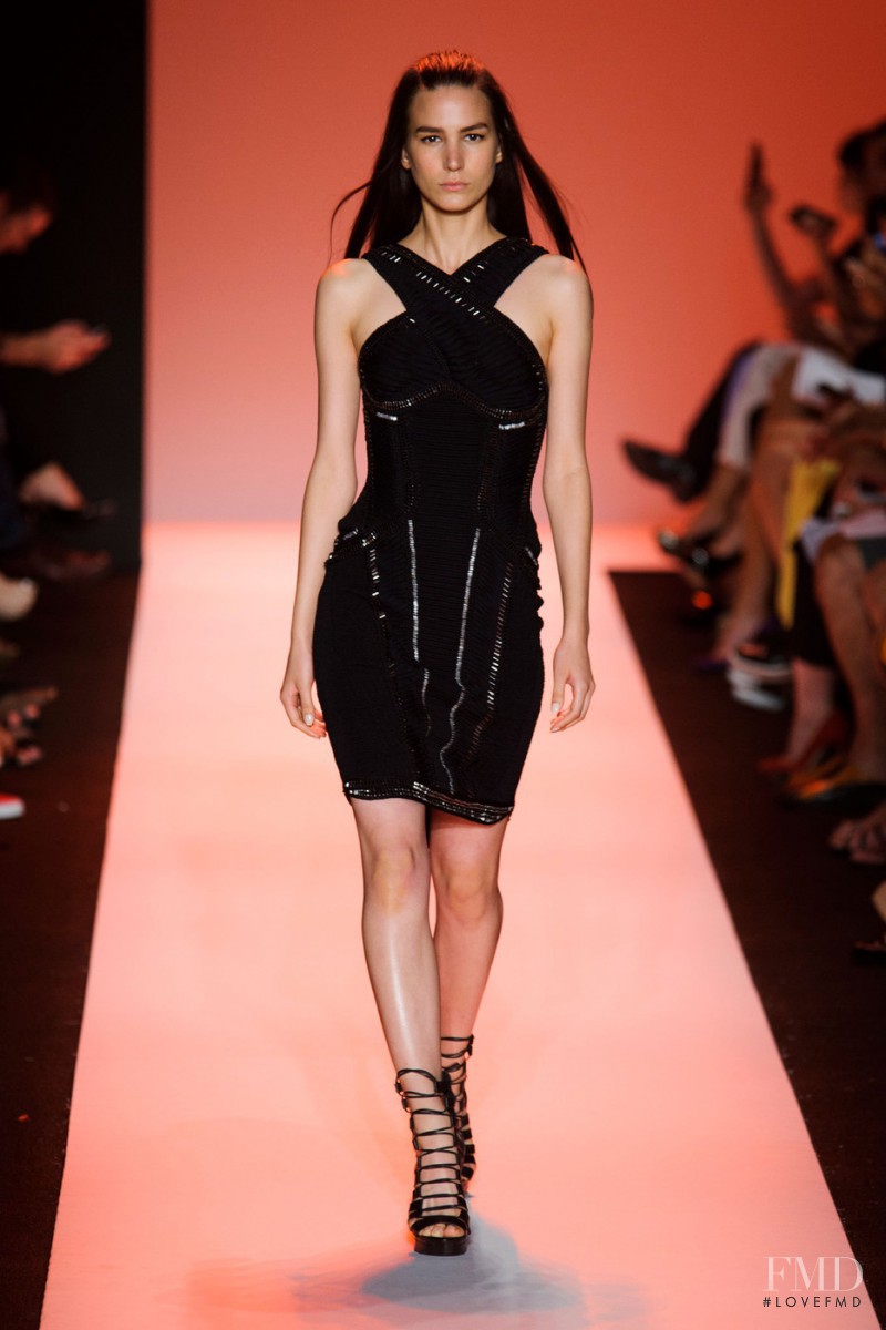 Mijo Mihaljcic featured in  the Herve Leger fashion show for Spring/Summer 2015