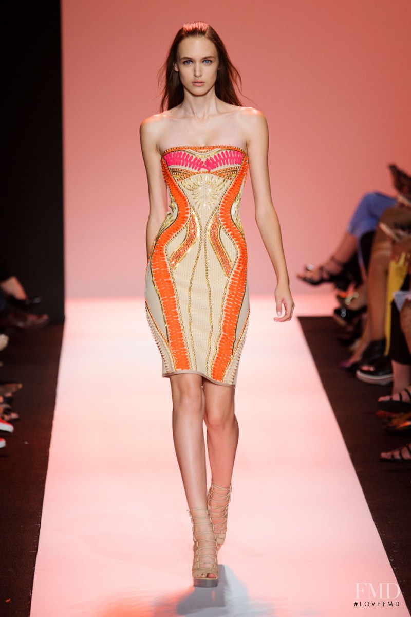 Stasha Yatchuk featured in  the Herve Leger fashion show for Spring/Summer 2015