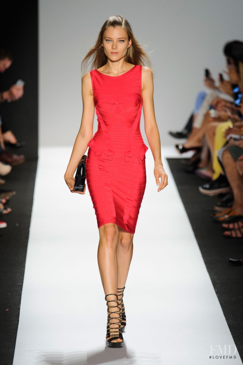 Evelina Sriebalyte featured in  the Herve Leger fashion show for Spring/Summer 2015