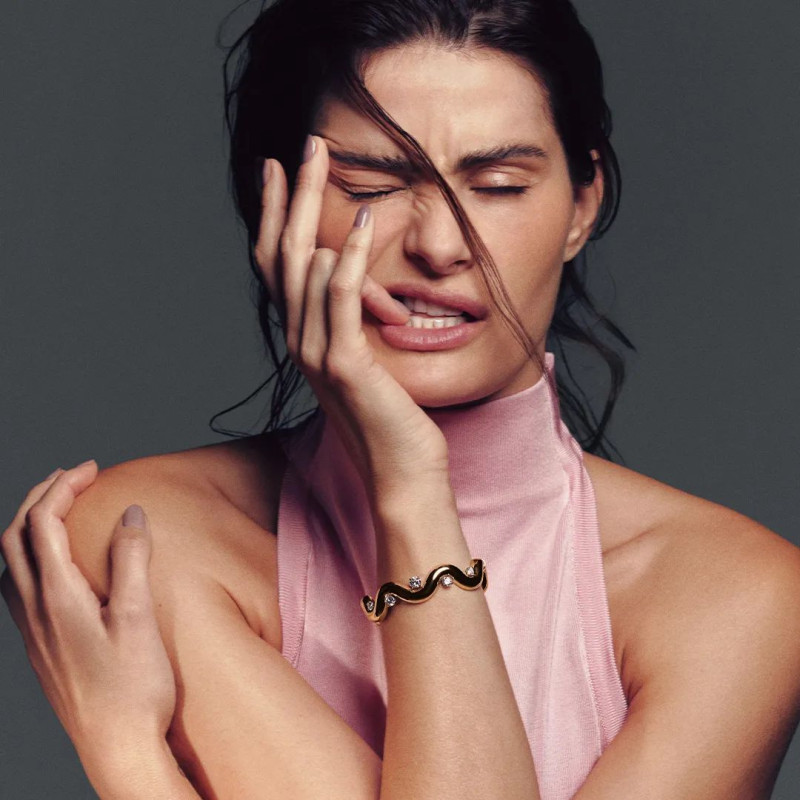 Isabeli Fontana featured in  the Amsterdam Sauer advertisement for Autumn/Winter 2024