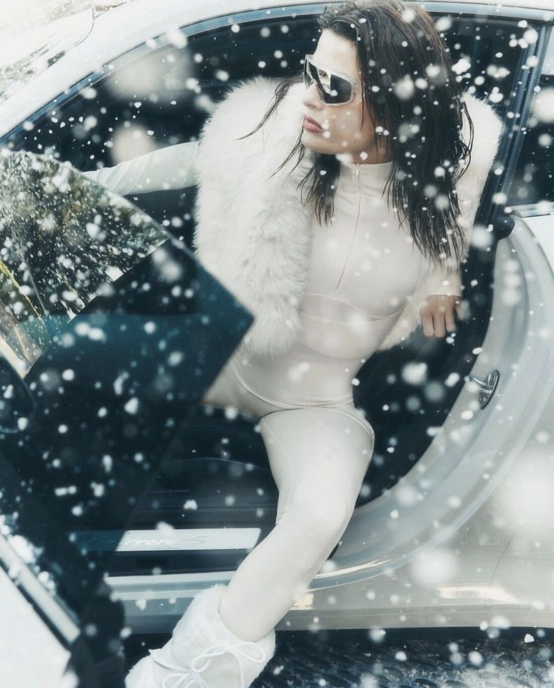 Isabeli Fontana featured in  the Alo Yoga advertisement for Holiday 2024