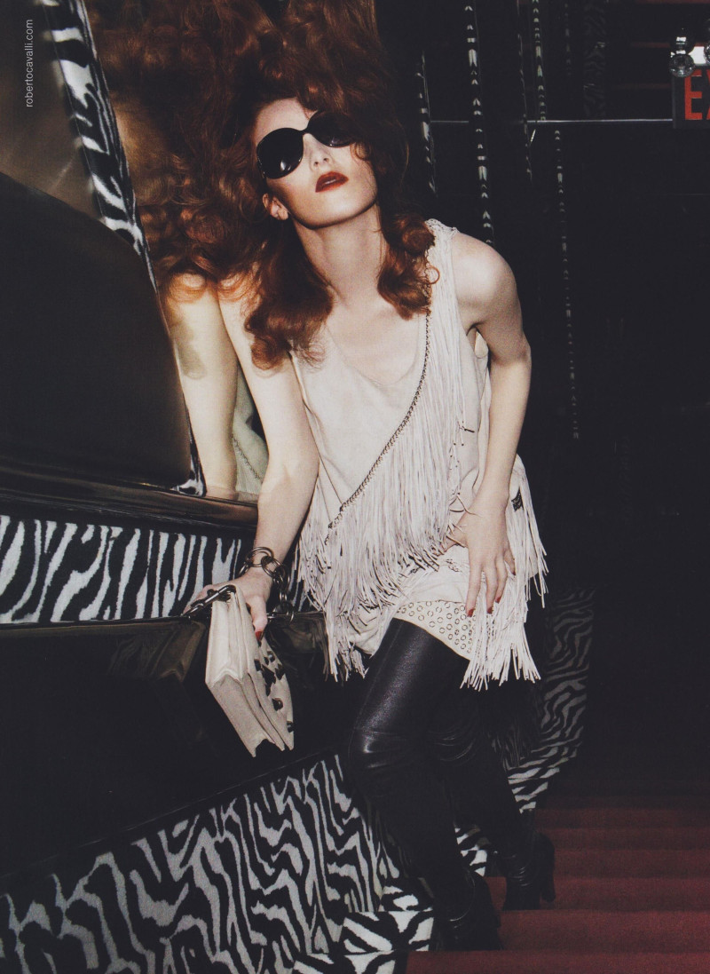 Karen Elson featured in  the Roberto Cavalli advertisement for Autumn/Winter 2009